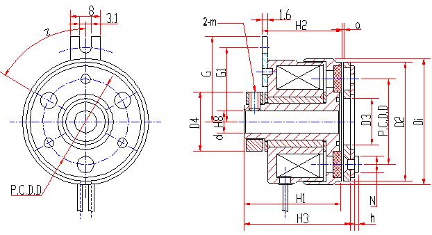 Electromagnetic and pneumatic clutches