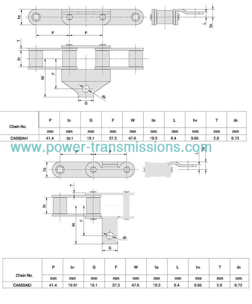 C Type Steel Agricultural Chain with Attachments