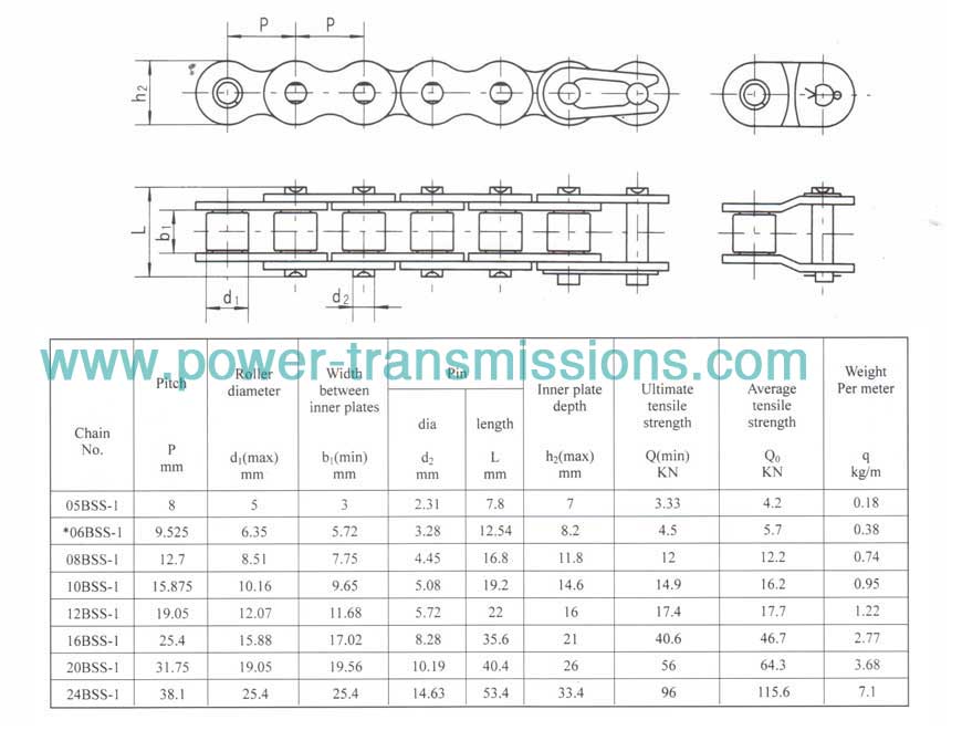 Stainless Steel Short Pitch Precision Roller Chain(B Series)