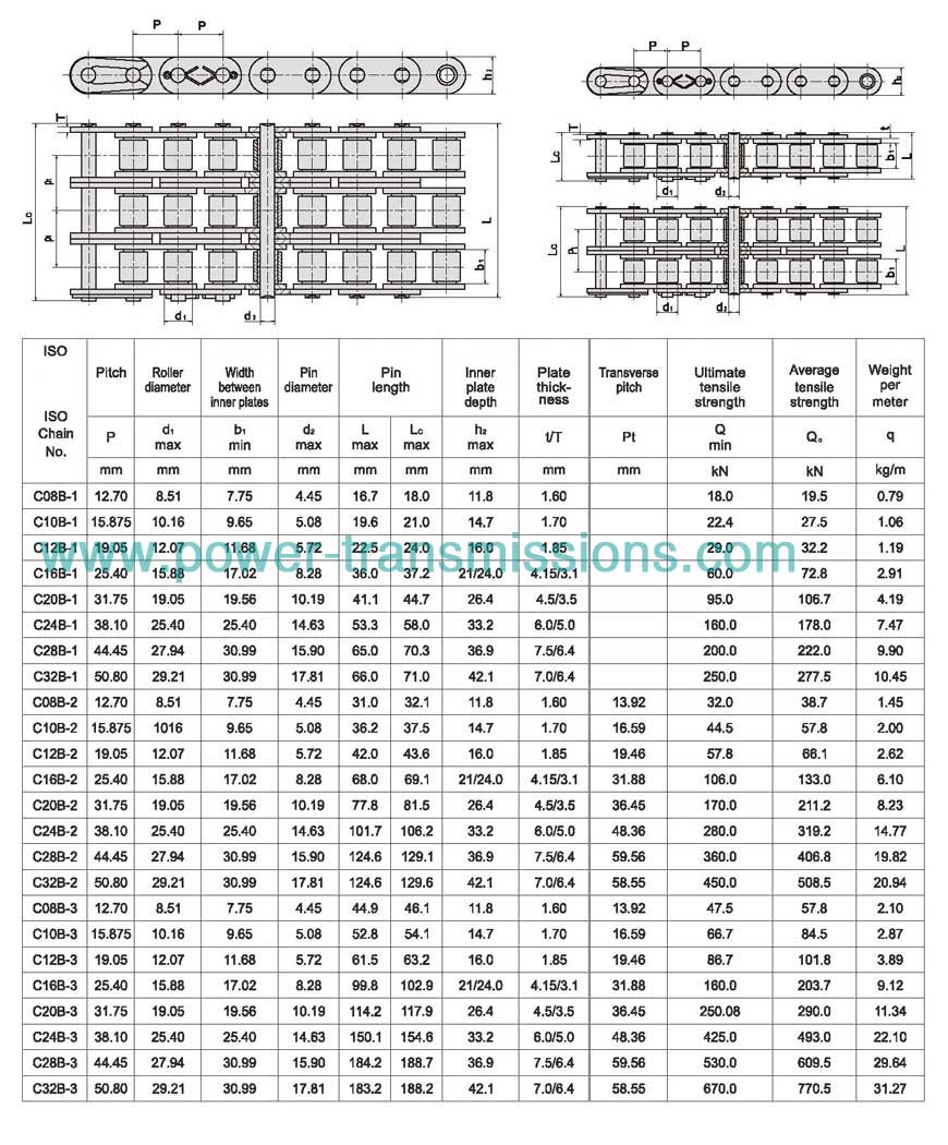 Roller Chain With Straight Side Plates(B Series)