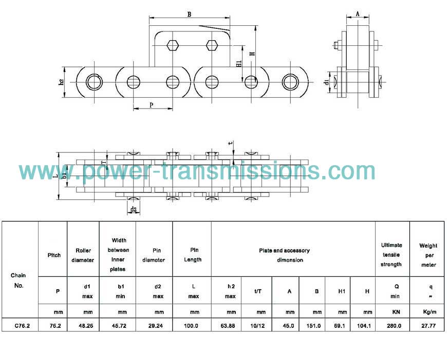 Conveyor Chain For Steel Plant  C76.2