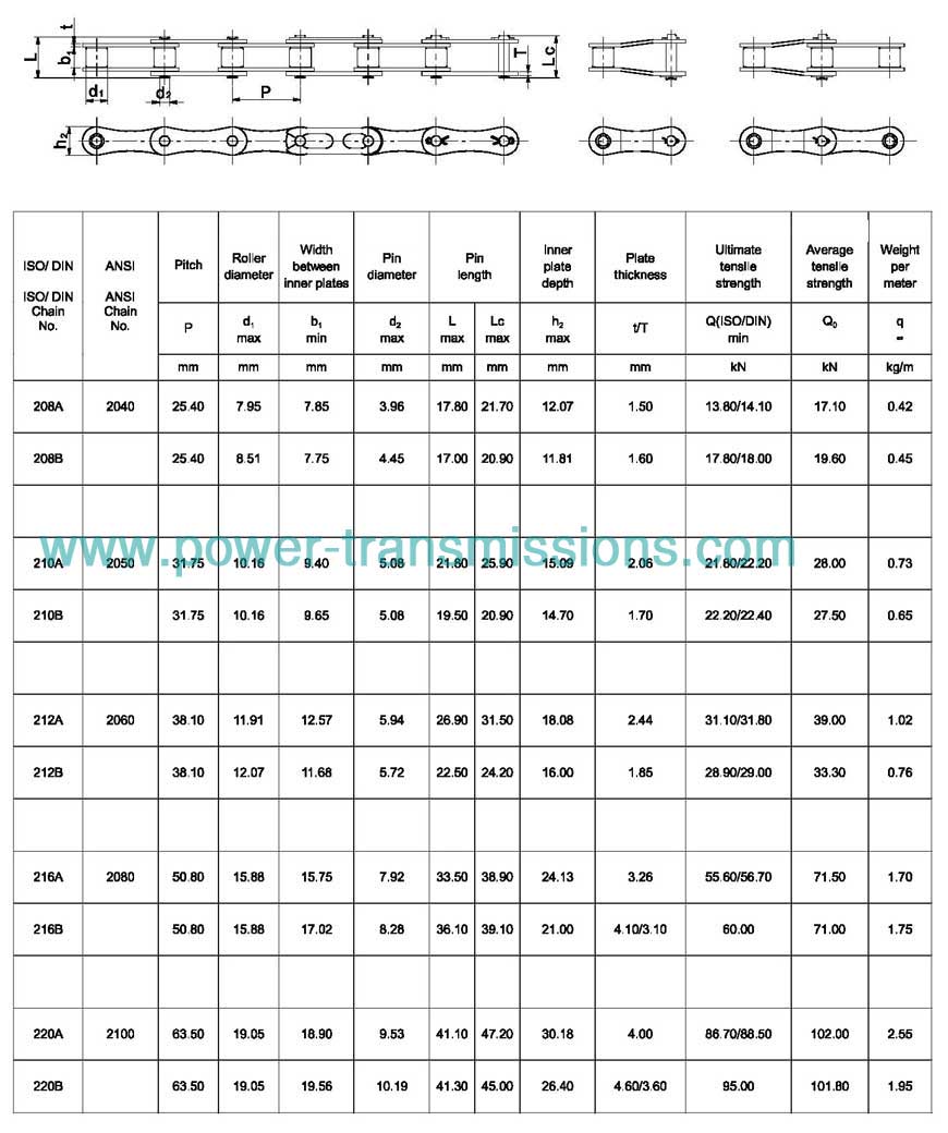 Double Pitch Transmission Chain