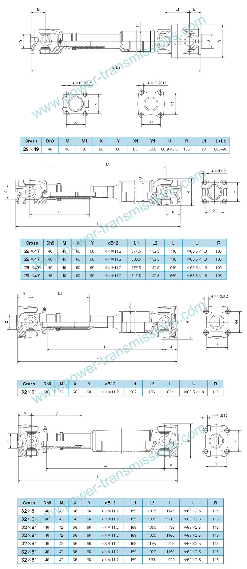 Drive Shaft For TOYOTA Drawings and parameters