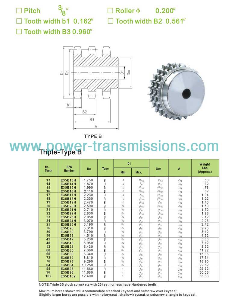 Stock Sprockets No.35-3