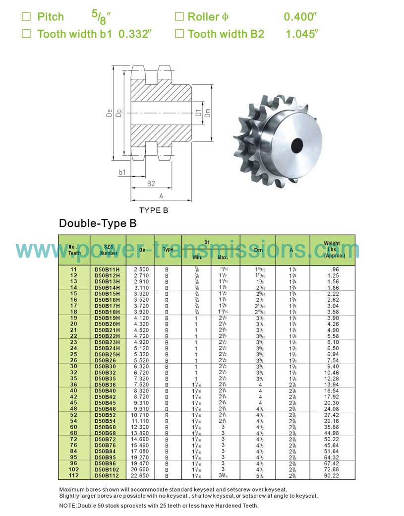 Stock Sprockets No.50-2