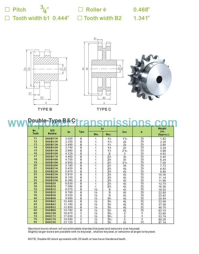 Stock Sprockets No.60-2