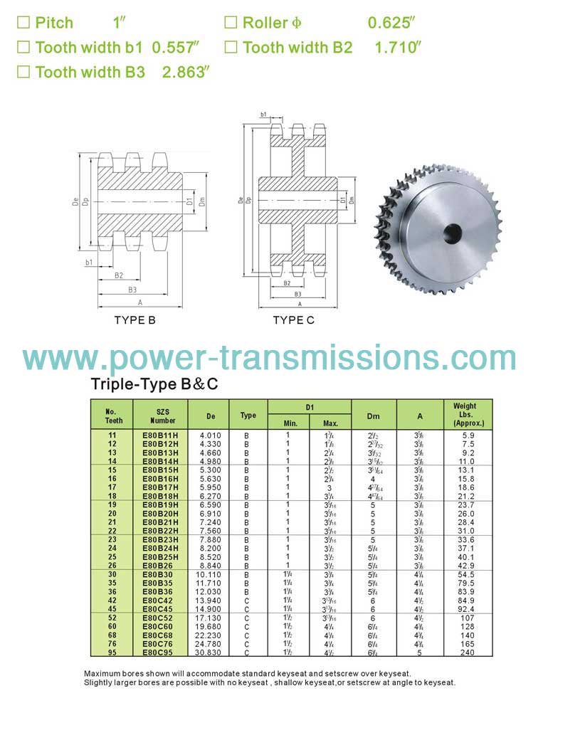 Stock Sprockets No.80-3