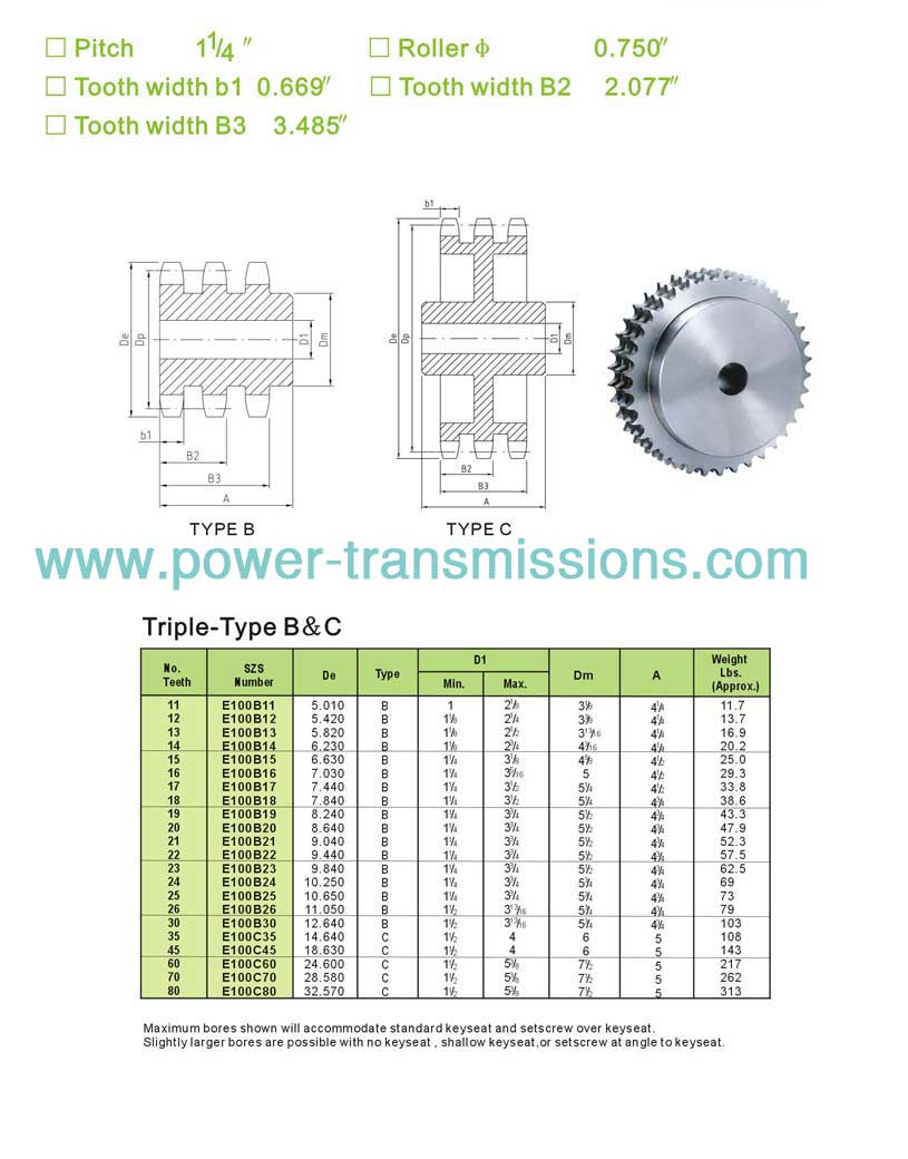 Stock Sprockets No.100-3