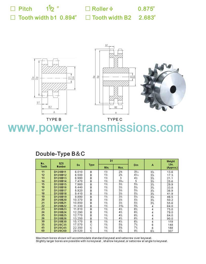 Stock Sprockets No.120-2