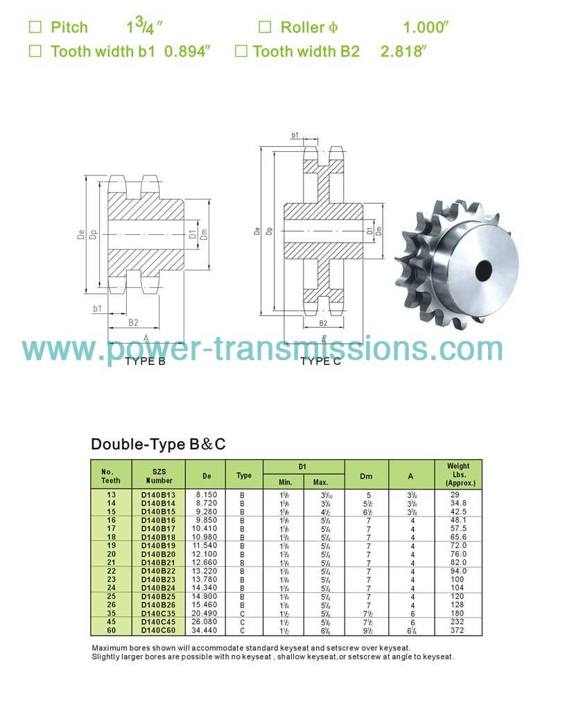 Stock Sprockets No.140-2